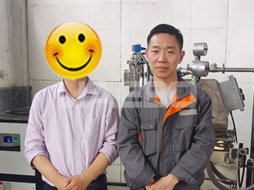 無錫某公司10L陶瓷砂磨機(jī)項目調(diào)試成功