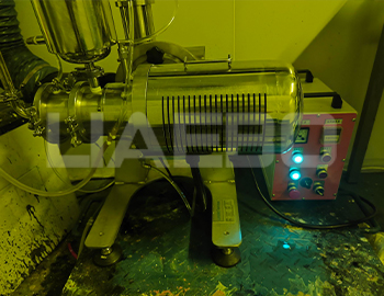 上海某新材料科技有限公司0.2L砂磨機(jī)調(diào)試成功